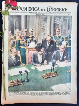 Copertina Domenica del Corriere n.2, 8 Gennaio 1950