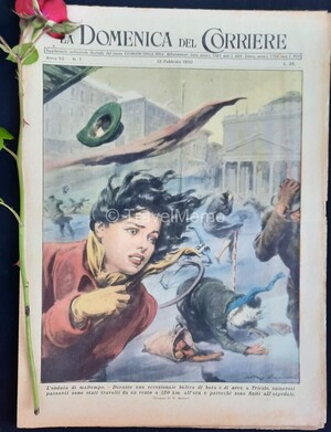 Copertina Domenica del Corriere n.7, 12 Febbraio 1950