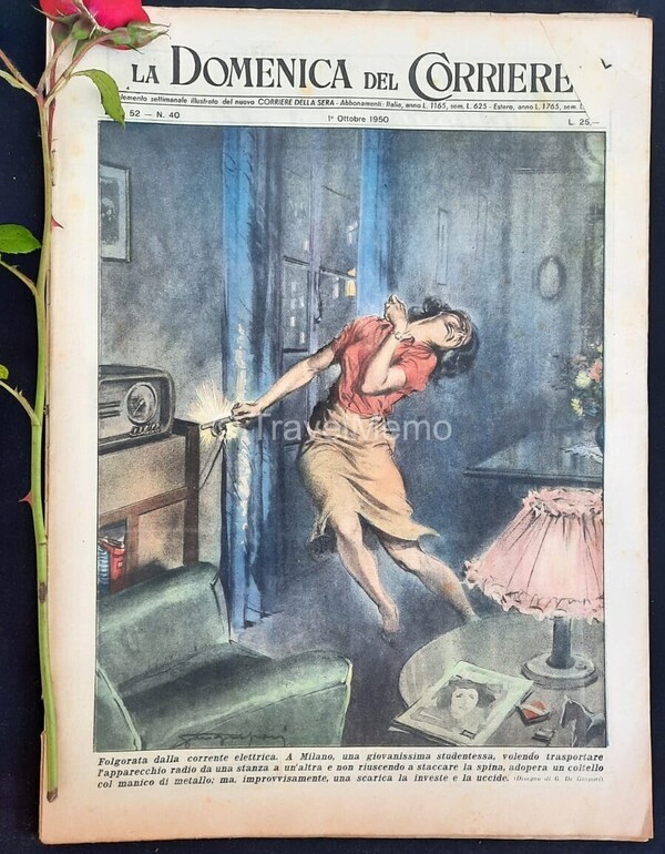 Copertina fronte Domenica del Corriere 1 Ottobre 1950 – articoli su Guerra,Corea
