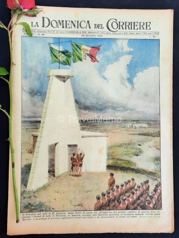 Copertina fronte Domenica del Corriere 26 Novembre 1950 – articoli su 50 anni di premi,Nobel,Cortisone