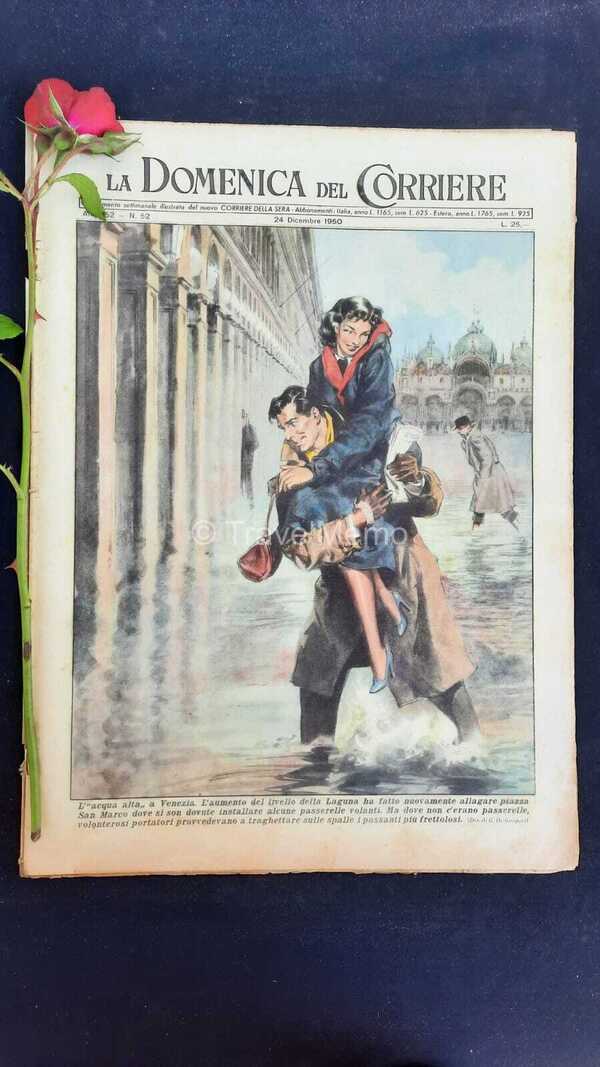 Copertina fronte Domenica del Corriere 24 Dicembre 1950 – articoli su Cristoforo Colombo,Pavlova,Venezia