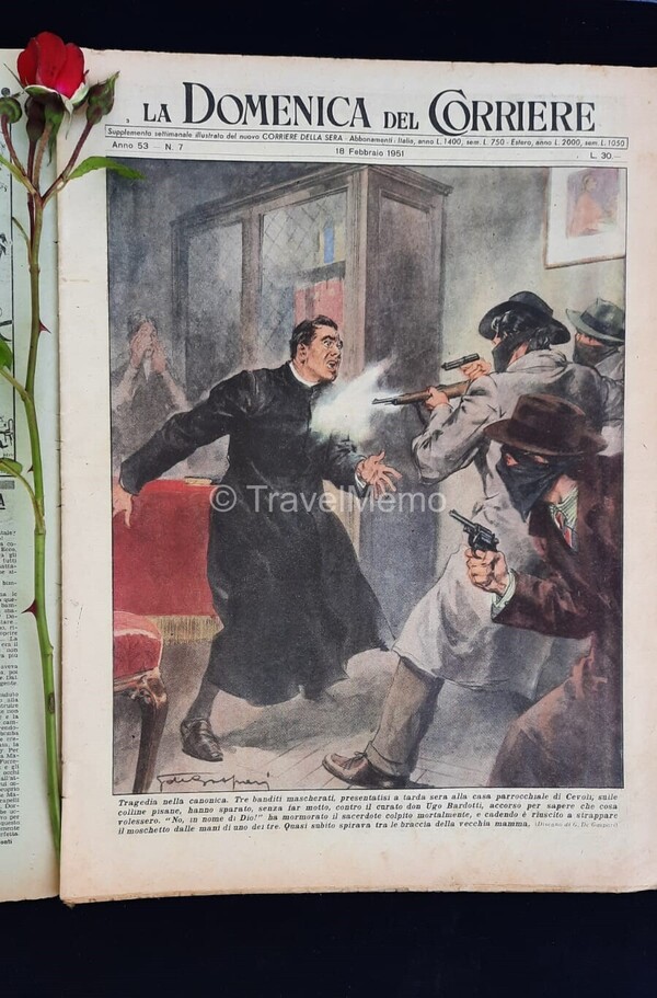 Copertina fronte Domenica del Corriere 18 Febbraio 1951 – articoli su Al,Capone,Olga,Villi