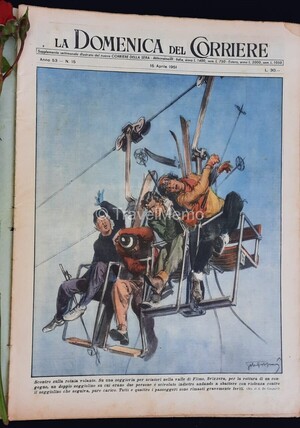 Copertina Domenica del Corriere n.15, 15 Aprile 1951