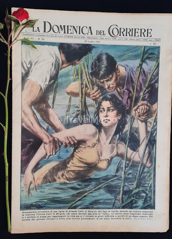 Copertina fronte Domenica del Corriere 29 Luglio 1951 – articoli su Venezia case ai veneziani