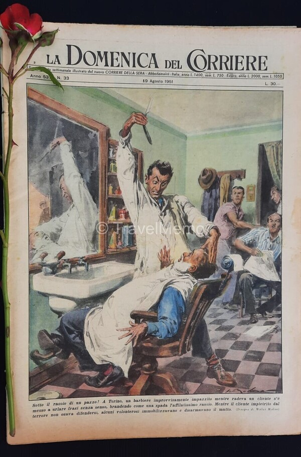 Copertina fronte Domenica del Corriere 19 Agosto 1951 – articoli su La stagione delle dolomiti