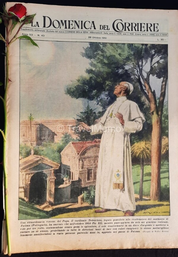 Copertina fronte Domenica del Corriere 28 Ottobre 1951 – articoli su cronaca e cultura che raccontano l'Italia del Novecento