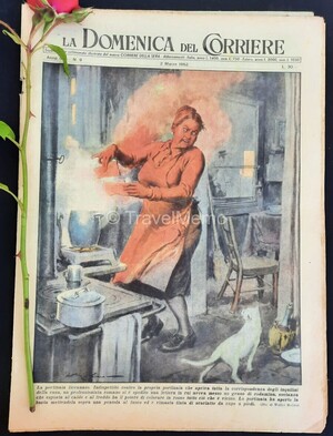 Copertina Domenica del Corriere n.9, 2 Marzo 1952