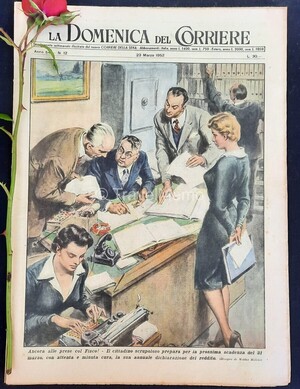 Copertina Domenica del Corriere n.12, 23 Marzo 1952