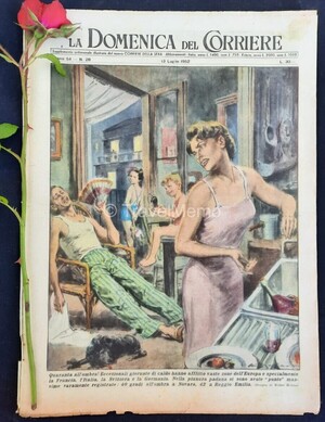 Copertina Domenica del Corriere n.28, 13 Luglio 1952