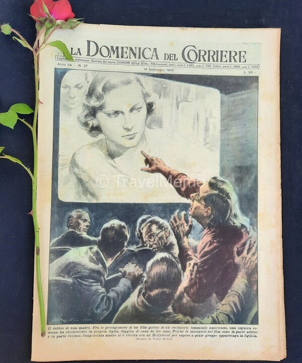 Copertina fronte Domenica del Corriere 14 Settembre 1952 – articoli su Gallina,Bertini,Enrico II,Francia