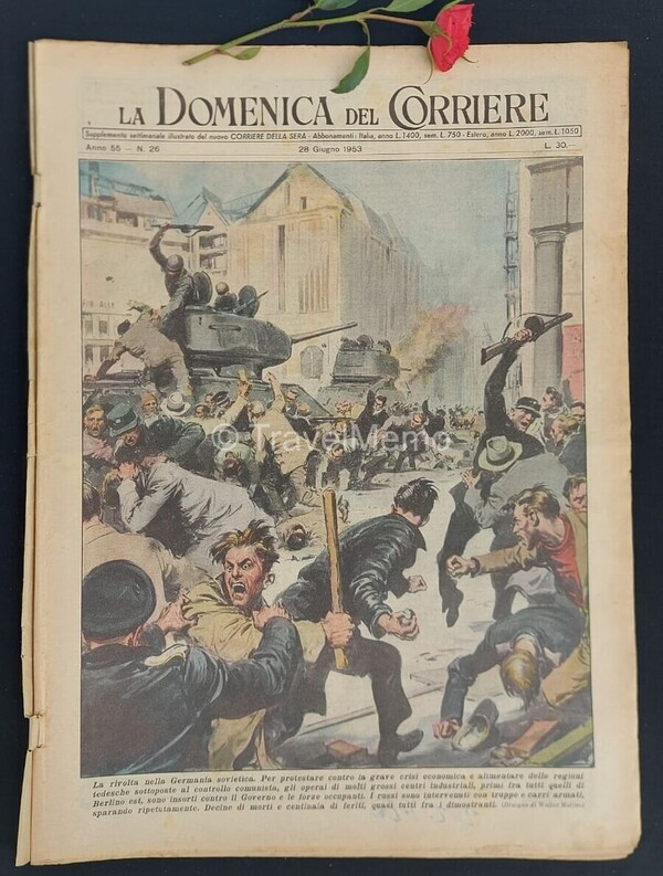 Copertina fronte Domenica del Corriere 28 Giugno 1953 – articoli su Paganini,Negus,Salome,Rita Hayworth