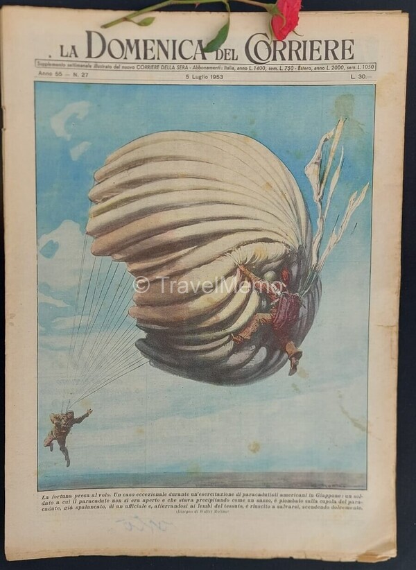 Copertina fronte Domenica del Corriere 5 Luglio 1953 – articoli su Leroy,Microbi,Grattacielo Milano,Roehling