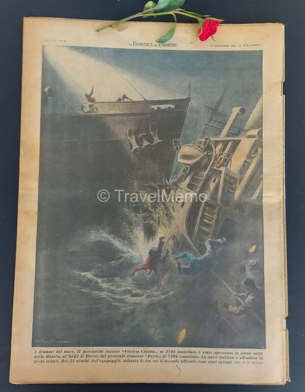 Copertina fronte Domenica del Corriere 29 Novembre 1953 – articoli su Eccidio,Lurs,Schweitzer,Televisione