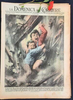 Copertina Domenica del Corriere n.15, 11 aprile 1954