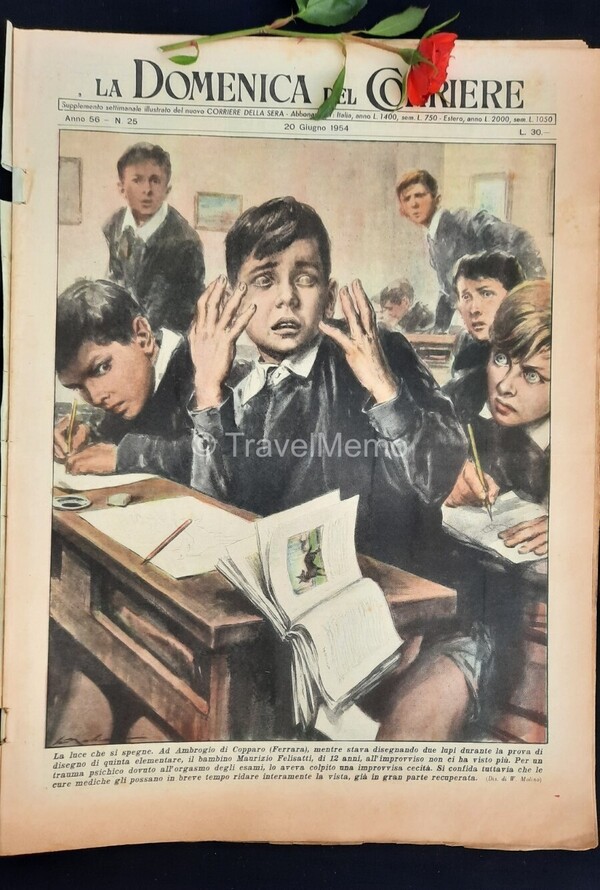 Copertina fronte Domenica del Corriere 20 giugno 1954 – articoli su Cecit,Cheope,Churchill,Aviazione