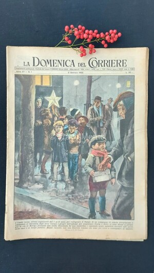 Copertina Domenica del Corriere n.1, 2 gennaio 1955