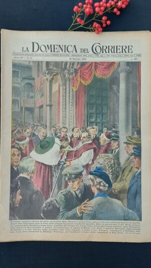 Copertina Domenica del Corriere n.3, 16 gennaio 1955