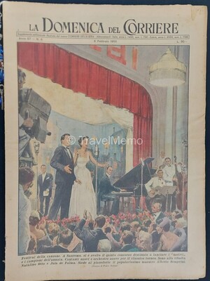 Copertina Domenica del Corriere n.1955, 6 Febbraio 1955