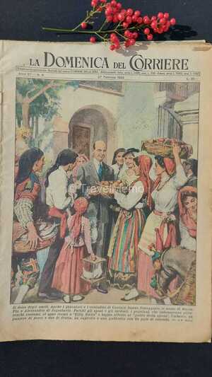 Copertina Domenica del Corriere n.1955, 27 febbraio 1955