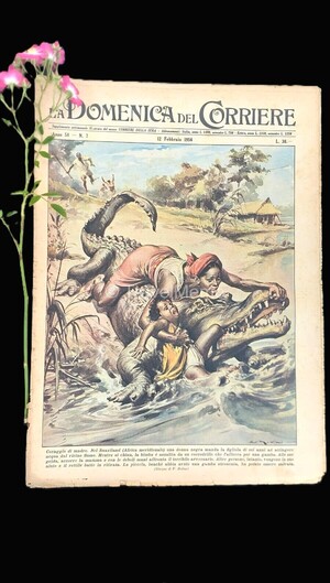 Copertina Domenica del Corriere n.7, 12 febbraio 1956