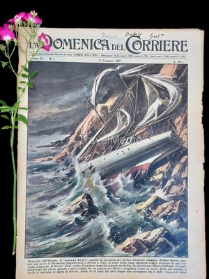 Copertina Domenica del Corriere n.1957, 6 gennaio 1957
